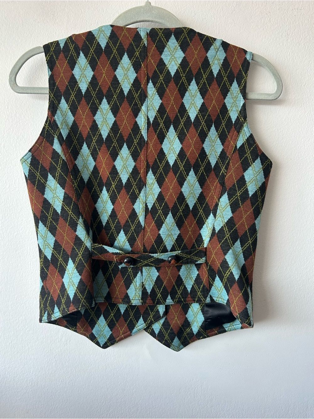 SMYTHE Argyle Wool Double-breasted Preppy Gilet Vest - Picture 5 of 11